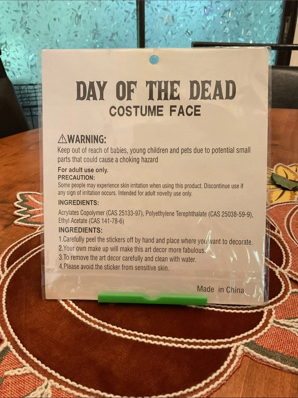 Day of the Dead Costume Face Gems - Pink & Silver